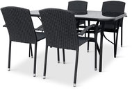 NOELA KLAUDIE Set of garden furniture black plate + ROMA 1 + 4 - Garden Furniture