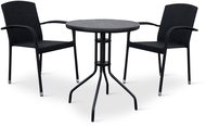 NOELA NINA/ROMA Balcony set, rattan, 1 table + 2 chairs - Garden Furniture