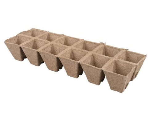 Peat Flowerpot with a Notch - Flower Pot - Main image