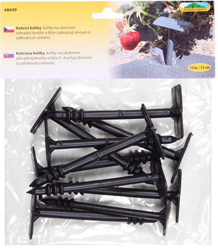 Pin for fixing nonwoven fabric black 13cm; 10 pcs - Peg - Main image