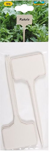 Straight nameplate straight beige 5.5x3.5cm, height 15cm, 10pcs - Growing Accessory - Main image