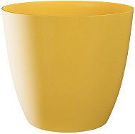 Flowerpot cover ELLA plastic yellow glossy d11x10cm - Planter Cover