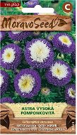 Astra Chinese Tall Pompom, Blue-white - Seeds