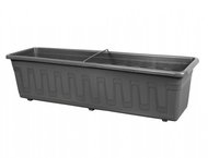 Garden box anthracite plastic with trellis 60cm - Flower Box