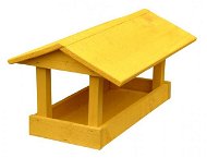 Kŕmidlo drevené č. 10/24 × 40 × 20 cm/žlté - Krmítko pre vtáky