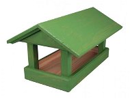 Kŕmidlo drevené č. 12/24 × 40 × 20 cm/zelené - Krmítko pre vtáky