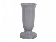 Váza hřbitovní KALICH těžká plastová d12x24cm šedá - Váza