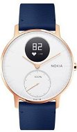 Nokia Steel HR (36mm) Rose Gold/Blue Leather/Grey Silicone wristband - Smart hodinky