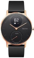 Nokia Steel HR (36mm) Rose Gold/Black Silicone wristband - Smart hodinky