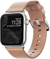 Nomad Leather Strap Modern Natural Silver Apple Watch 40/38mm - Szíj