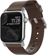 Nomad Leather Strap Brown/Silver Apple Watch 6/SE/5/4/3/2/1 40/38mm - Watch Strap