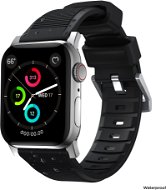 Nomad Rugged Strap Black/Silver Apple Watch 6/SE/5/4/3/2/1 44/42mm - Remienok na hodinky