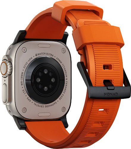 Orange/Black - Apple Strap Watch Nomad Watch Strap 42/44/45/Ultra 49mm Rugged