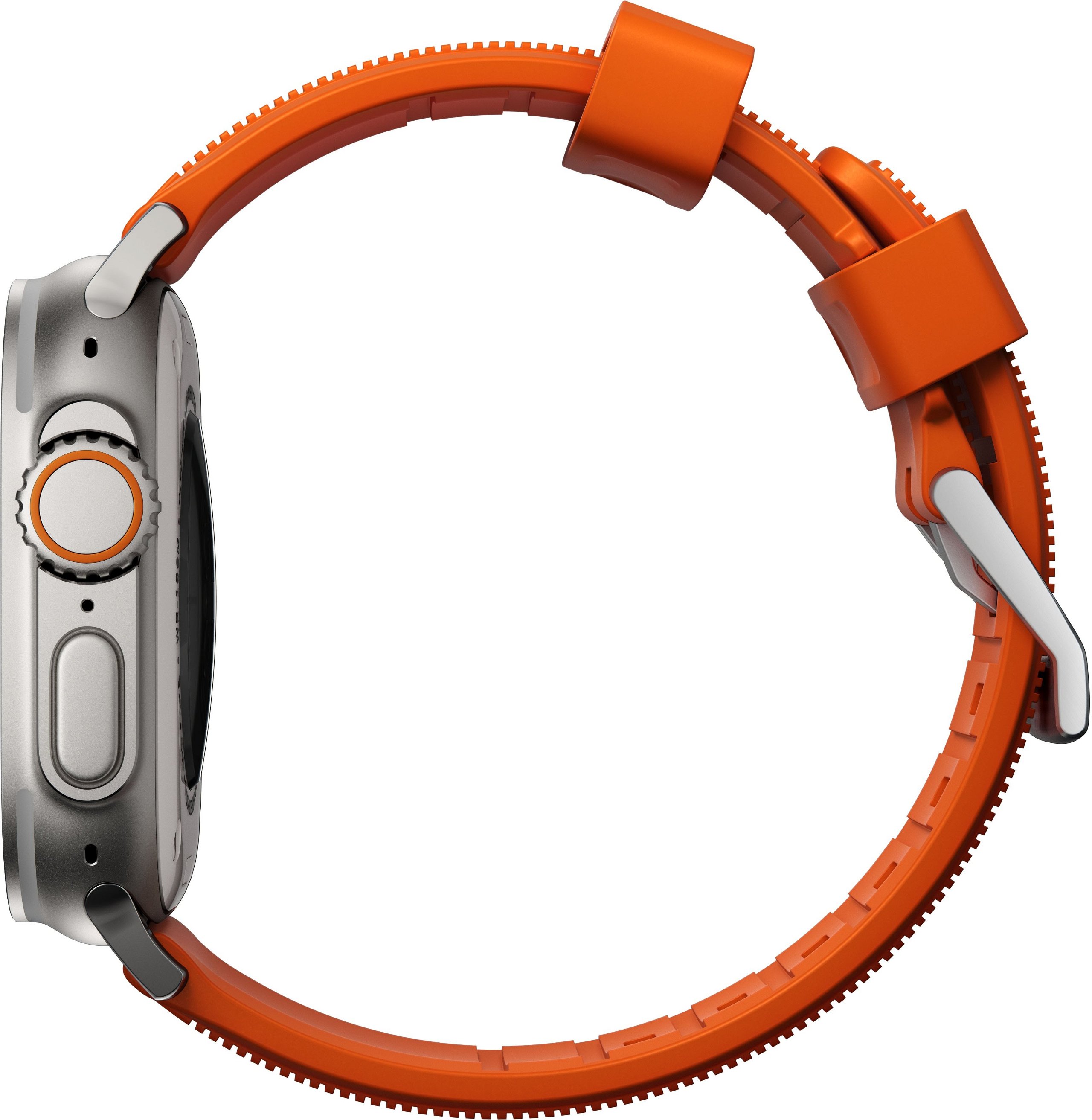 Nomad Rugged Strap Orange/Silver Apple Watch 42/44/45/Ultra 49mm