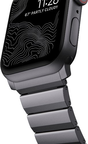 Nomad Aluminum Band Space Grey Apple Watch 42/44/45/Ultra 49 mm - Remienok  na hodinky