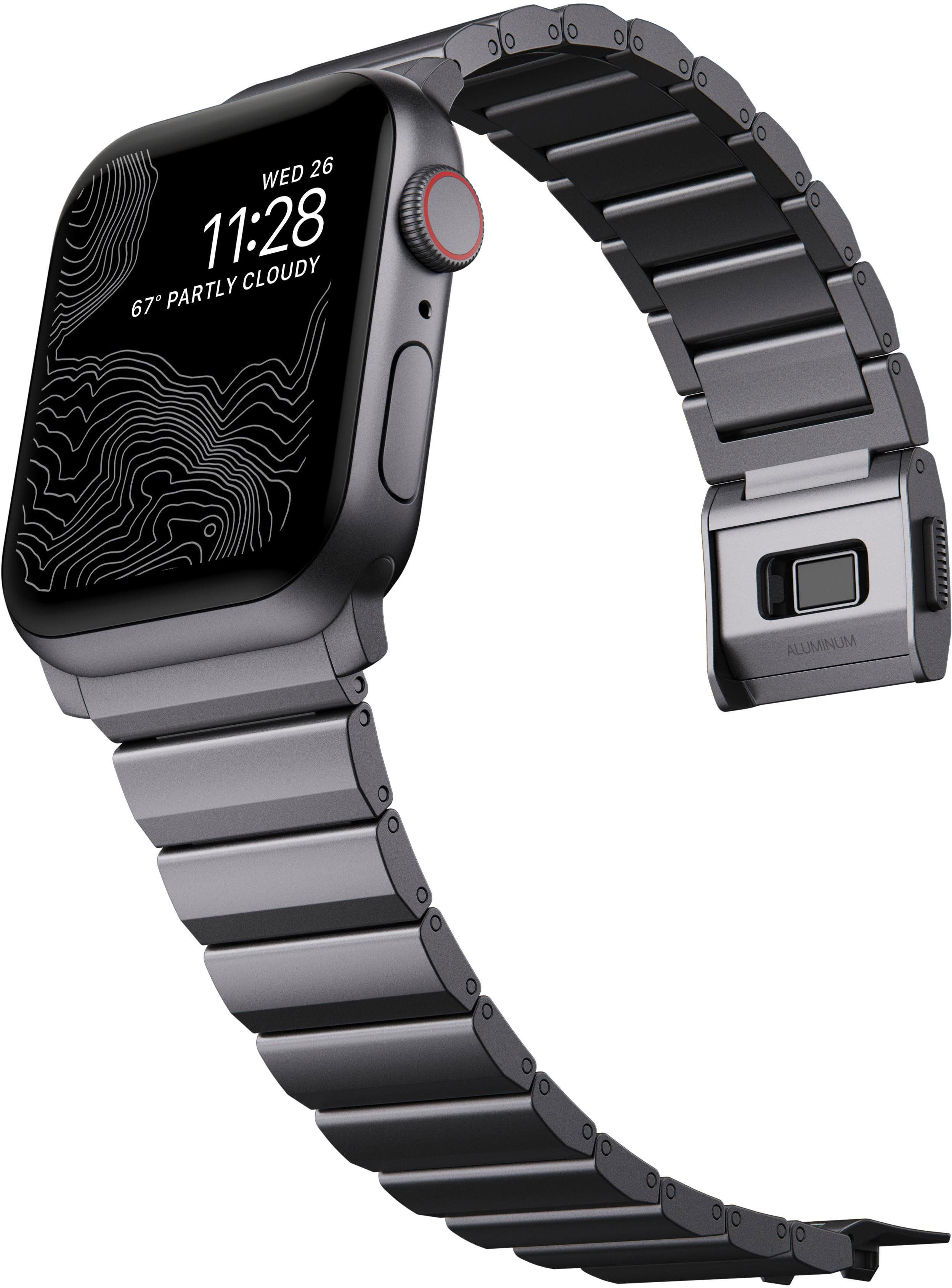 Nomad Aluminum Band Space Grey Apple Watch 42 44 45 Ultra 49mm