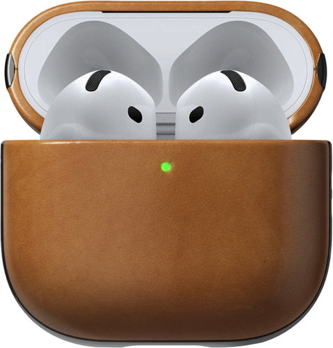 Nomad Modern Leather Case English Tan Airpods 4 - Headphone Case - Main image