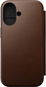 Nomad Modern Leather Folio Brown iPhone 16 tok - Telefon tok