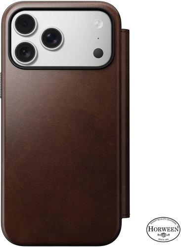 Nomad Modern Leather Folio Rustic Brown (Horween) iPhone 17 Pro Max - Softcase-Handyhülle - Hauptbild