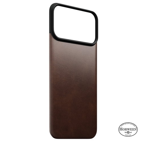 Nomad Magnetic Leather Back Rustic Brown Horween Magsafe iPhone 18 Pro Max - Handyhülle - Hauptbild