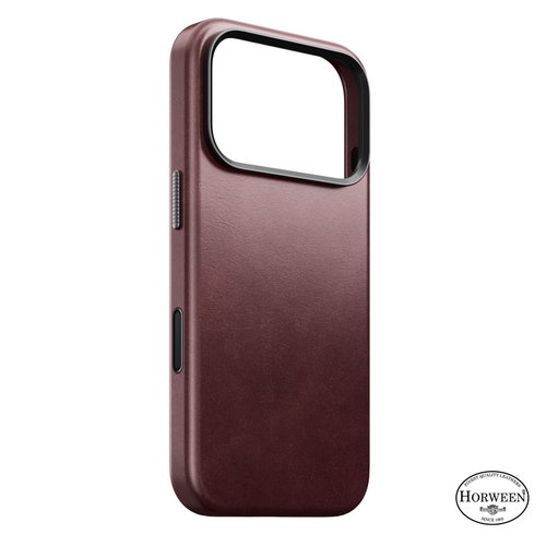 Nomad Traditional Leather Case Burgundy Horween iPhone 18 Pro - Phone Cover - Main image