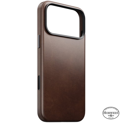 Nomad Traditional Leather Case Rustic brown Horween iPhone 18 Pro Max - Phone Cover - Main image