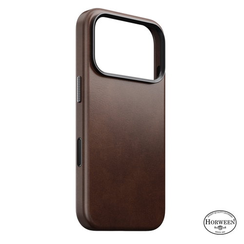 Nomad Traditional Leather Case Rustic brown Horween iPhone 18 Pro - Phone Cover - Main image