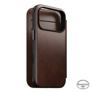 Nomad Modern Leather Folio Rustic Brown Horween iPhone 18 Pro - Phone Case