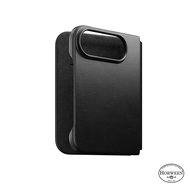 Nomad Traditional Leather Folio Black Horween iPhone Duo - Phone Case