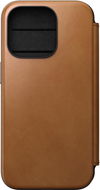 Nomad Modern Leather Folio English Tan iPhone 15 Pro - Mobiltelefon tok