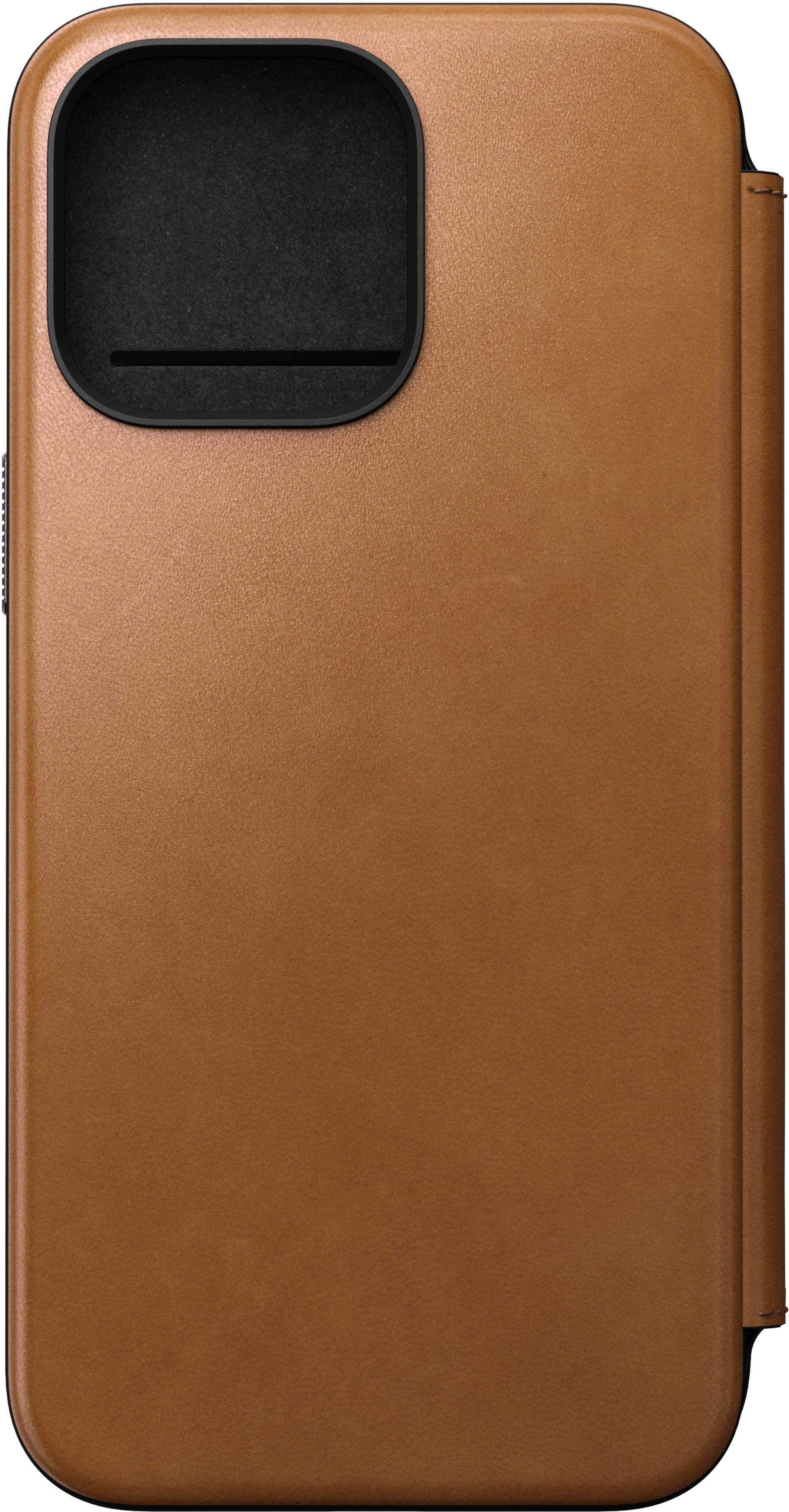 Nomad Modern Leather Folio English Tan iPhone 15 Pro Max - Phone