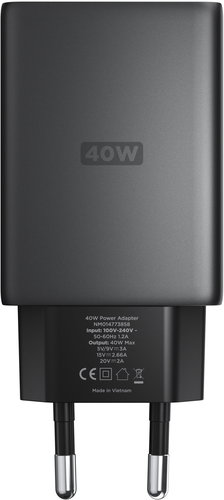 Nomad AC Adapter 40W Slim Carbid EU töltőfej - Töltő adapter - Fő fotó
