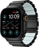 Nomad Stratos Band AW 45/46/49mm Black Titanium Icy Blue Glow FKM - Watch Strap