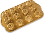 Nordic Ware 12 darabos mini kuglóf sütőforma, arany - Sütőforma