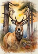 Norimpex Deer 30 × 40 cm - Diamond Painting
