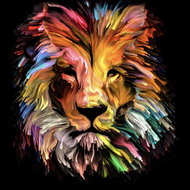 Norimpex Colourful lion 30 × 40 cm - Diamond Painting