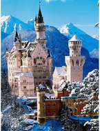 Norimpex Neuschwanstein Castle in winter 30 × 40 cm - Diamond Painting