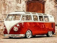 Norimpex Red Volkswagen 30 × 40 cm - Diamond Painting