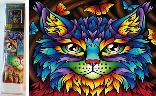 Norimpex Kočičí portrét 30 × 40 cm - Diamond Painting - Main image