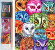Norimpex Owl collage 30 × 40 cm - Diamond Painting