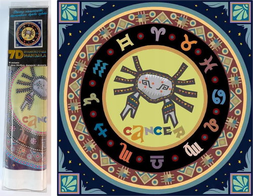 Norimpex 7D Sign of the Zodiac Cancer 30 × 30 cm - Diamond Painting - Main image
