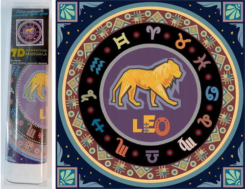 Norimpex 7D Zodiac Sign of the Lion 30 × 30 cm - Diamond Painting - Main image