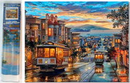 Norimpex Trams in the city 30 × 40 cm - Diamond Painting