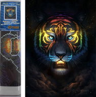 Norimpex Illuminated Tiger 30 × 40 cm - Diamond Painting