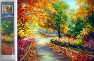 Norimpex Autumn in the park 30 × 40 cm - Diamond Painting