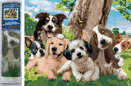 Norimpex Cheerful dog group 30 × 40 cm - Diamond Painting