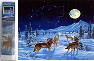 Norimpex Wolf Pack 30 × 40 cm - Diamond Painting