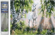 Norimpex White horse 30 × 40 cm - Diamond Painting
