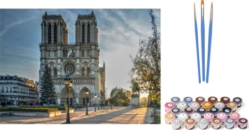 Norimpex Notre Dame Cathedral, canvas on frame 40 × 50 cm - Painting by Numbers - Main image