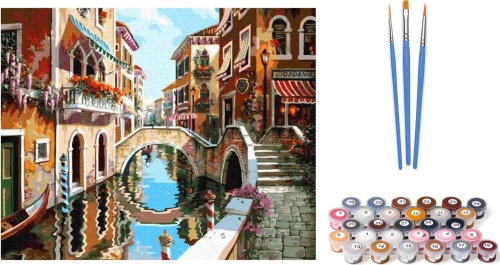 Norimpex Bridge in Venice, canvas on frame 40 × 50 cm - Painting by Numbers - Main image